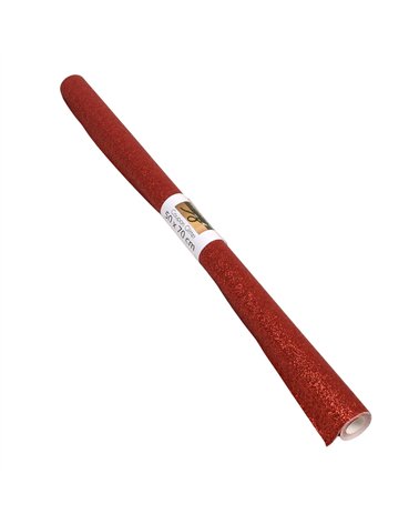 Coupon glitter 50x70cm rouge