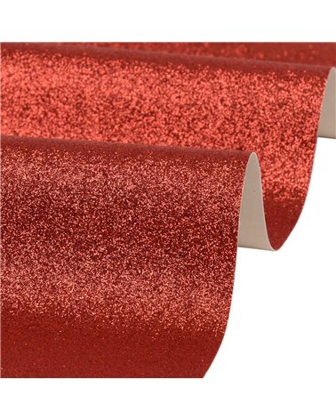 Coupon glitter 50x70cm rouge