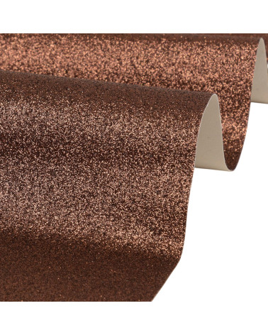 Coupon glitter 50x70cm cioccolato