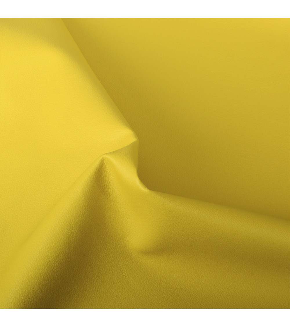 Karla faux leather coupon 140x50cm mustard