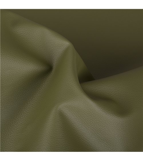 Coupon karla simili cuir 140x50cm vert kaki
