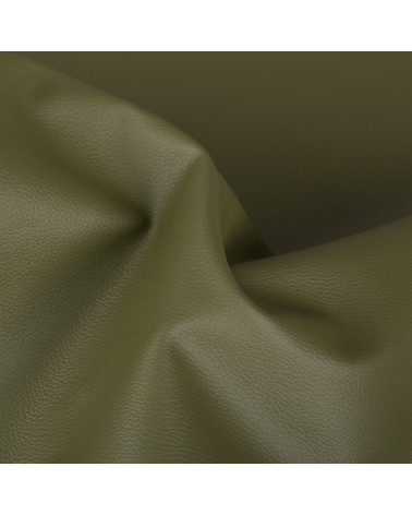 Cupón de piel sintética Karla 140x50cm verde caqui