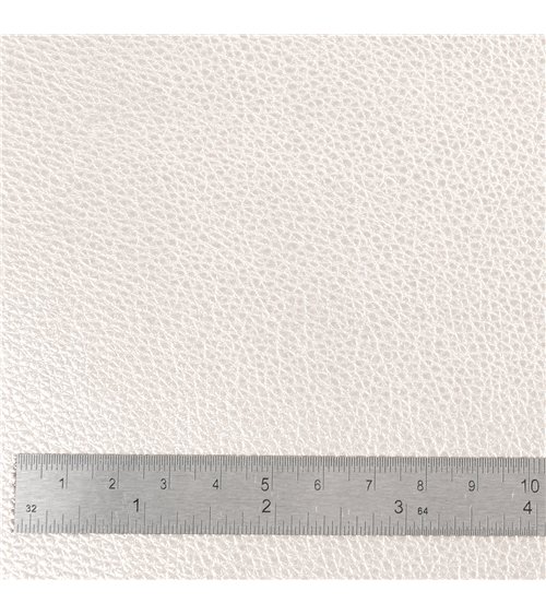 Coupon karla simili cuir star métallique 140x50cm blanc