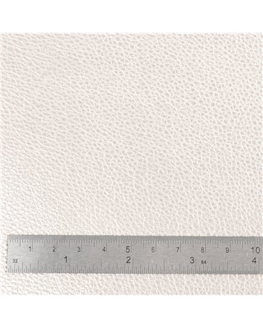 Coupon karla simili cuir star métallique 140x50cm blanc
