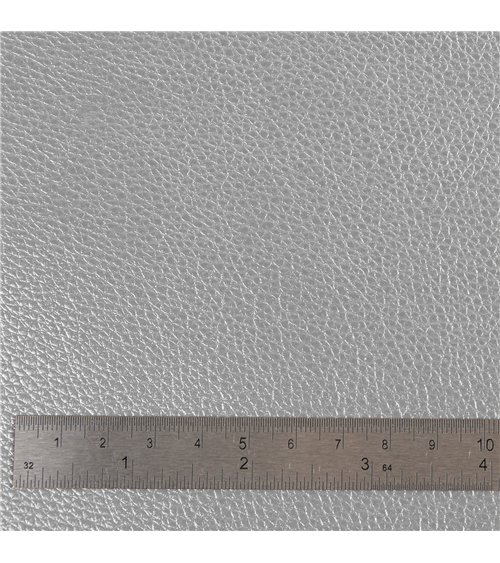 Coupon karla simili cuir star métallique 140x50cm argent