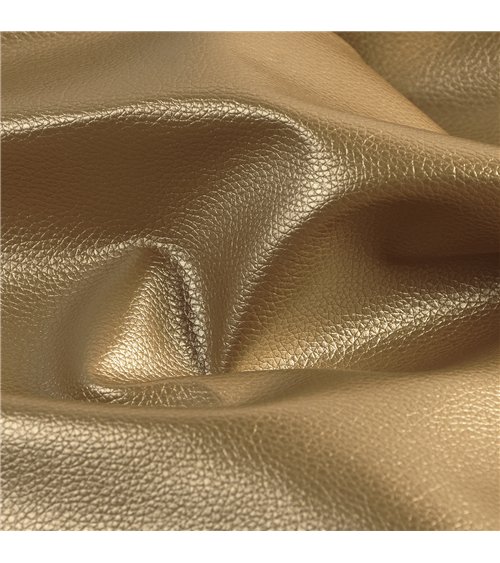Coupon karla simili cuir star métallique 140x50cm or