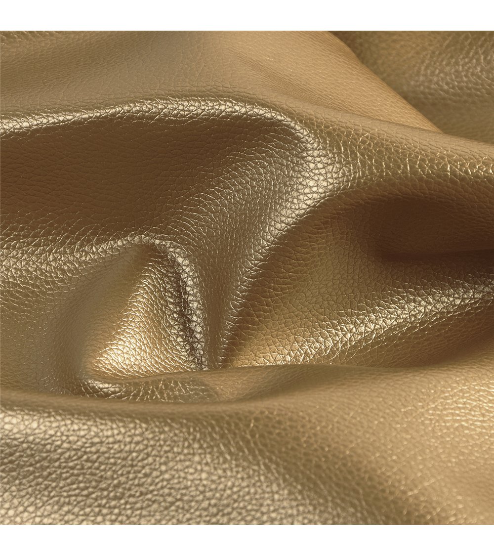 Coupon karla simili cuir star métallique 140x50cm or