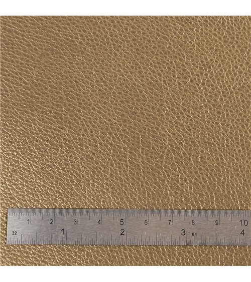Coupon karla simili cuir star métallique 140x50cm or