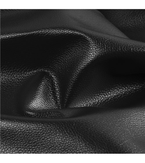 Coupon karla simili cuir star métallique 140x50cm noir