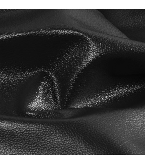 Cupón karla estrella de polipiel metalizada 140x50cm negro