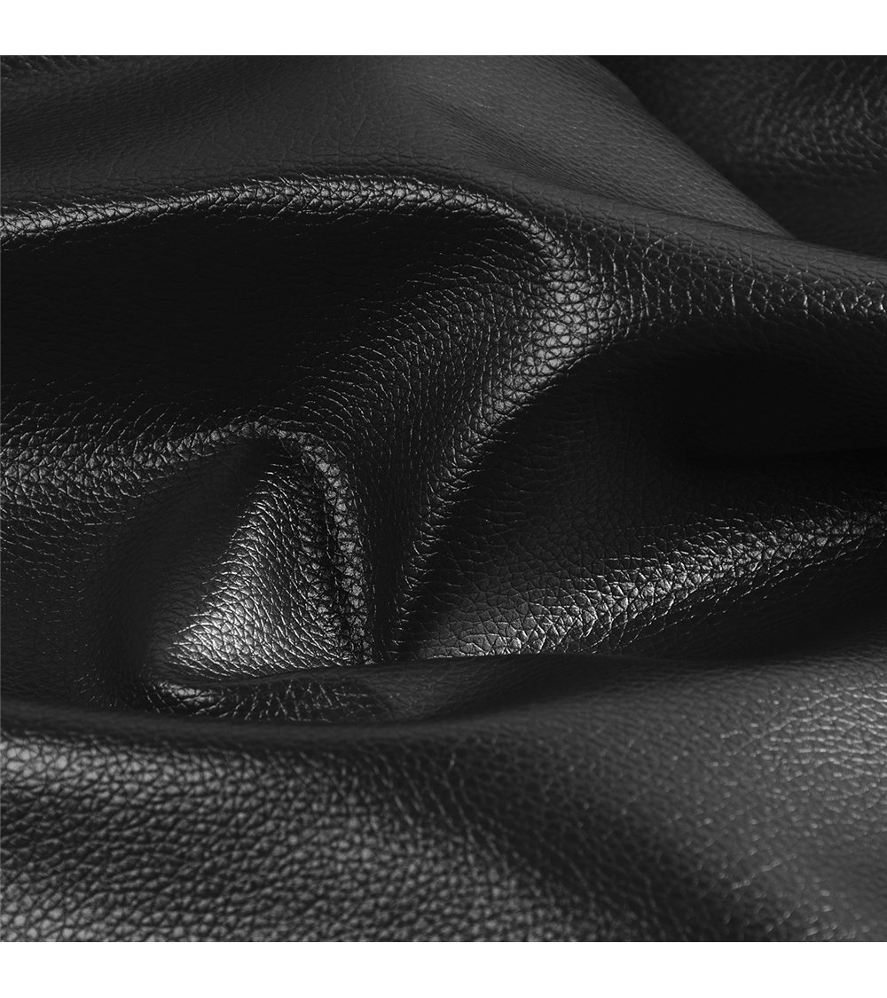 Coupon karla simili cuir star métallique 140x50cm noir