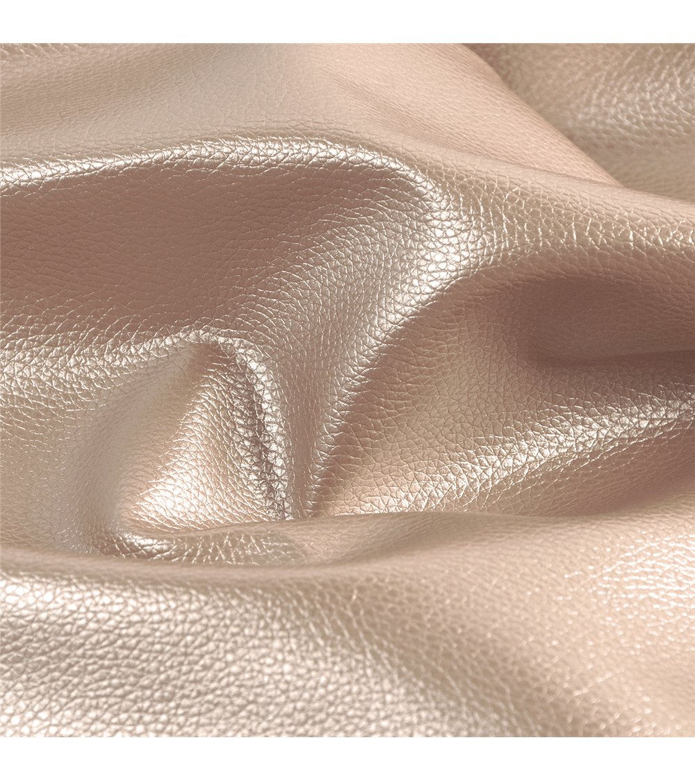 Coupon karla simili cuir star métallique 140x50cm pierre