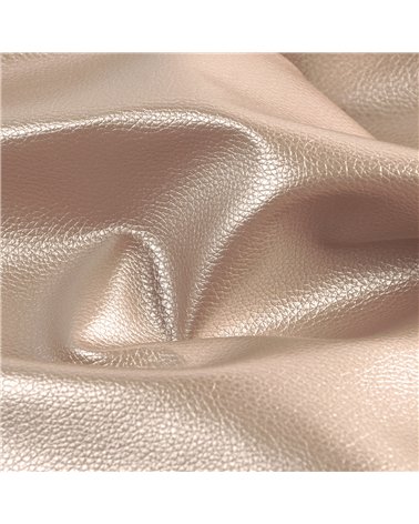 Coupon karla simili cuir star métallique 140x50cm pierre