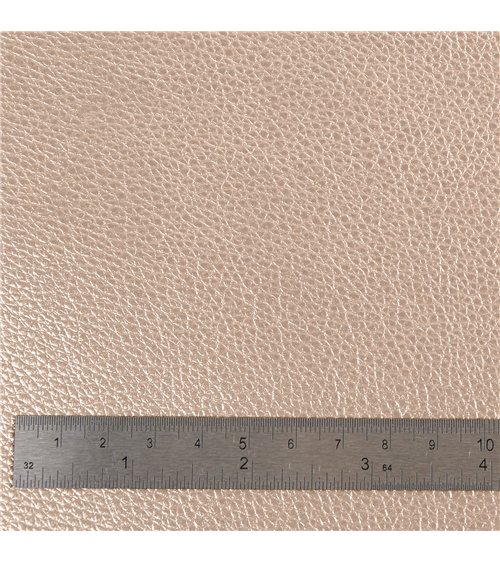 Coupon karla simili cuir star métallique 140x50cm pierre