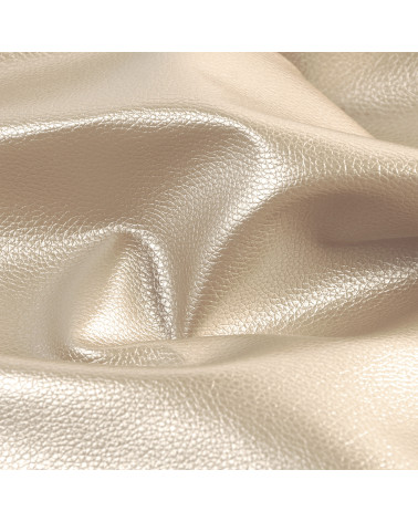 Gutschein Karla Kunstleder Stern Metallic 140x50cm Kittbeige