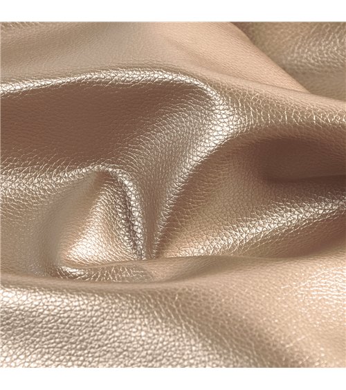 Coupon karla simili cuir star métallique 140x50cm taupe