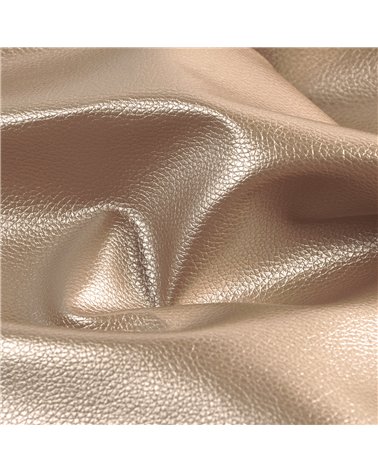 Coupon karla simili cuir star métallique 140x50cm taupe