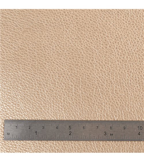 Coupon karla simili cuir star métallique 140x50cm taupe