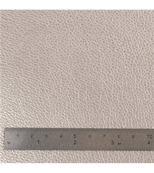 Coupon karla simili cuir star métallique 140x50cm gris clair