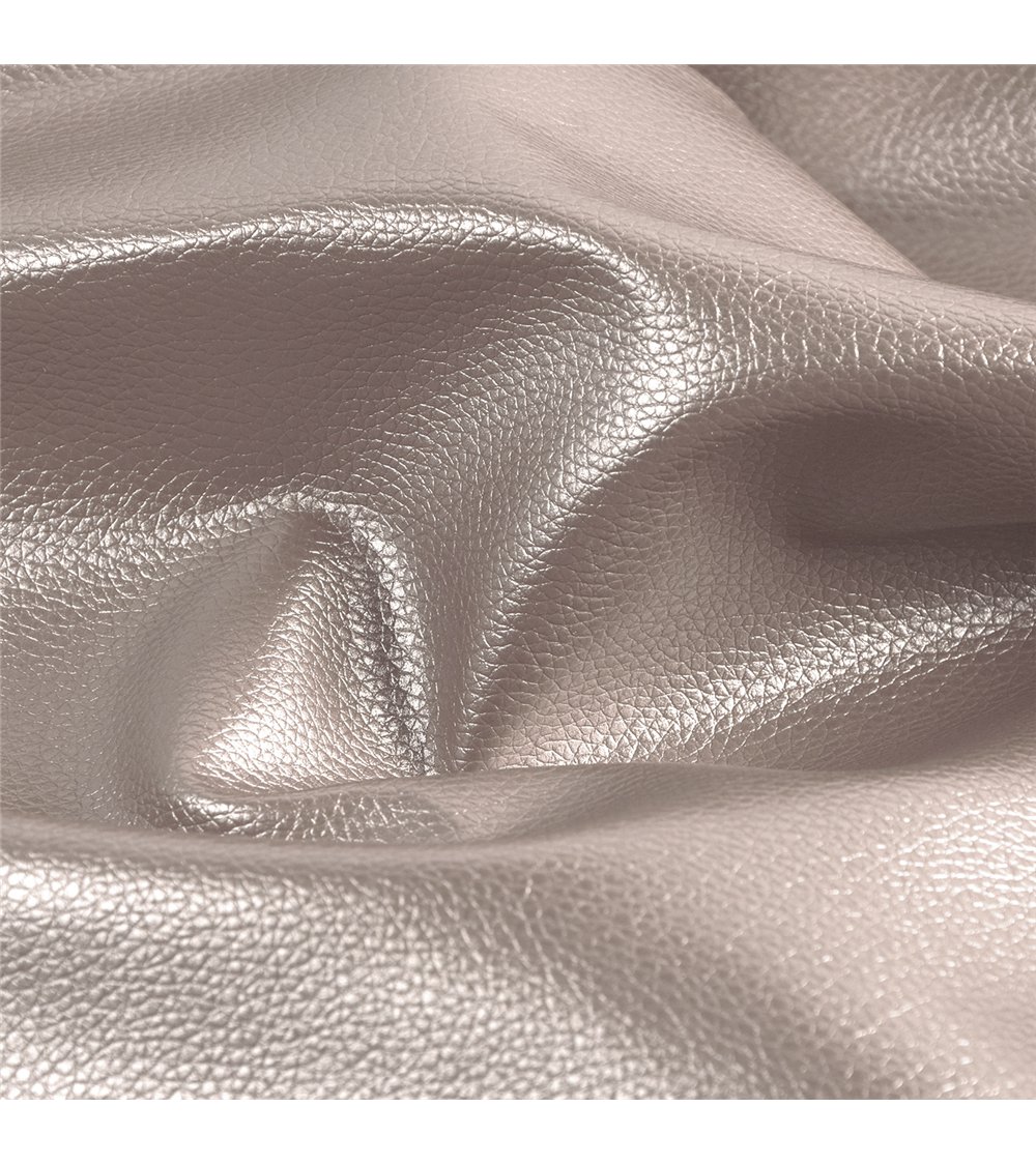 Coupon karla simili cuir star métallique 140x50cm gris clair