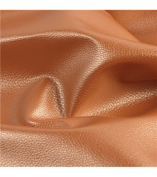 Coupon karla simili cuir star métallique 140x50cm rouille