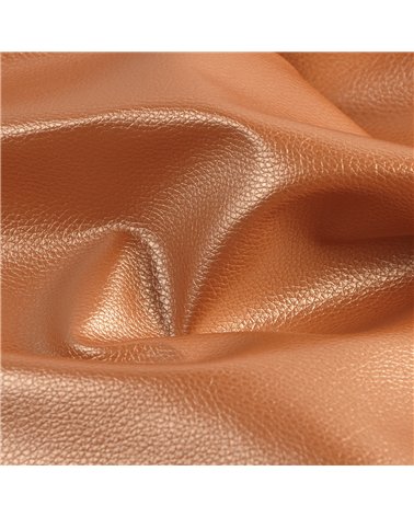 Coupon karla simili cuir star métallique 140x50cm rouille