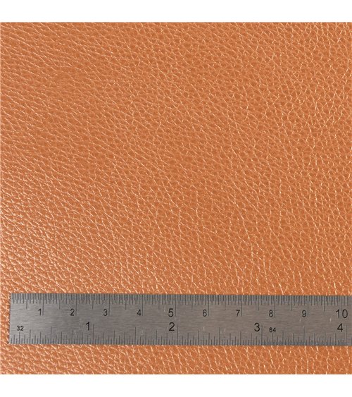 Coupon karla simili cuir star métallique 140x50cm rouille