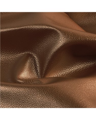Coupon karla simili cuir star métallique 140x50cm marron clair