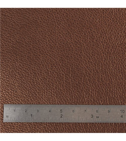 Coupon karla simili cuir star métallique 140x50cm marron clair