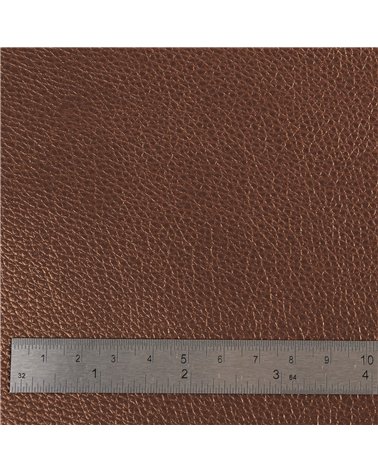 Coupon karla simili cuir star métallique 140x50cm marron clair