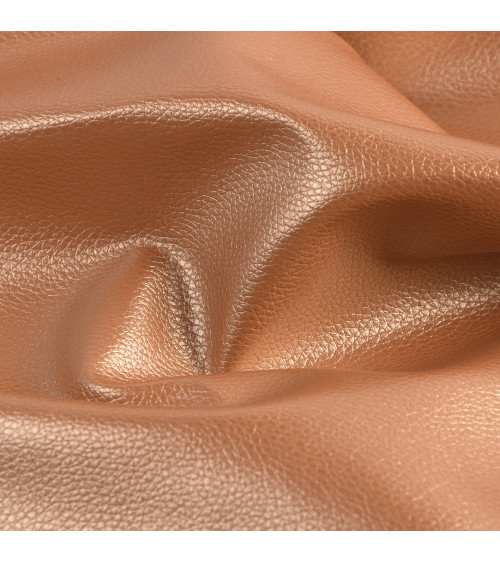 Cupón karla estrella polipiel metalizada 140x50cm cobre