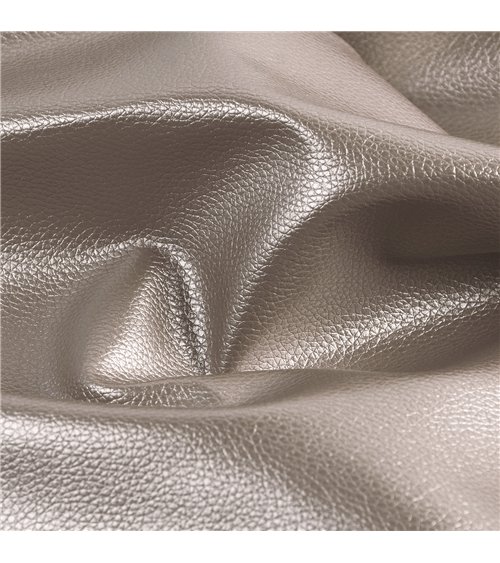 Coupon karla simili cuir star métallique 140x50cm sable glacé