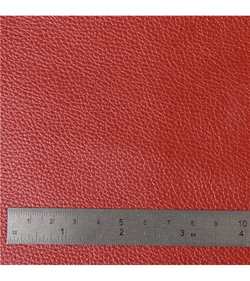 Coupon karla simili cuir star métallique 140x50cm rouge métal