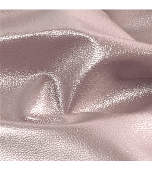Coupon karla simili cuir star métallique 140x50cm rose métallisé