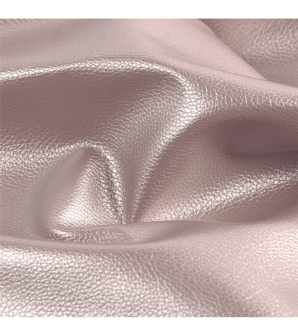 Coupon karla simili cuir star métallique 140x50cm rose métallisé