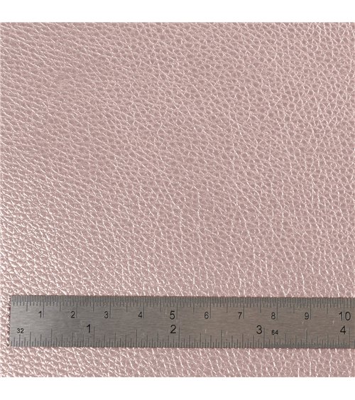 Coupon karla simili cuir star métallique 140x50cm rose métallisé