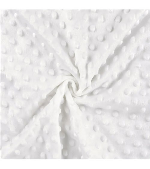 Coupon minky 50x140cm blanc