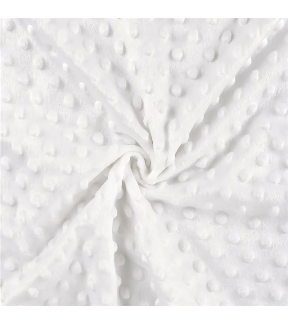 Coupon minky 50x140cm blanc