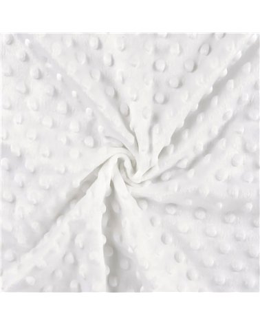 Coupon minky 50x140cm blanc