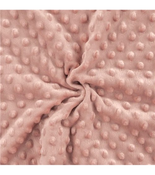Coupon minky 50x140cm vieux rose