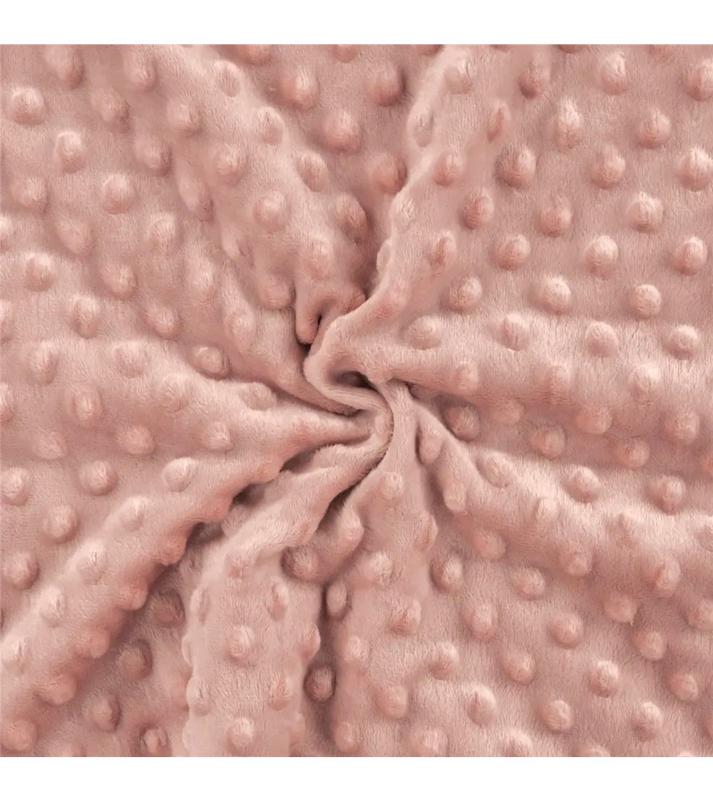 Coupon minky 50x140cm vieux rose