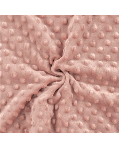 Coupon minky 50x140cm vieux rose