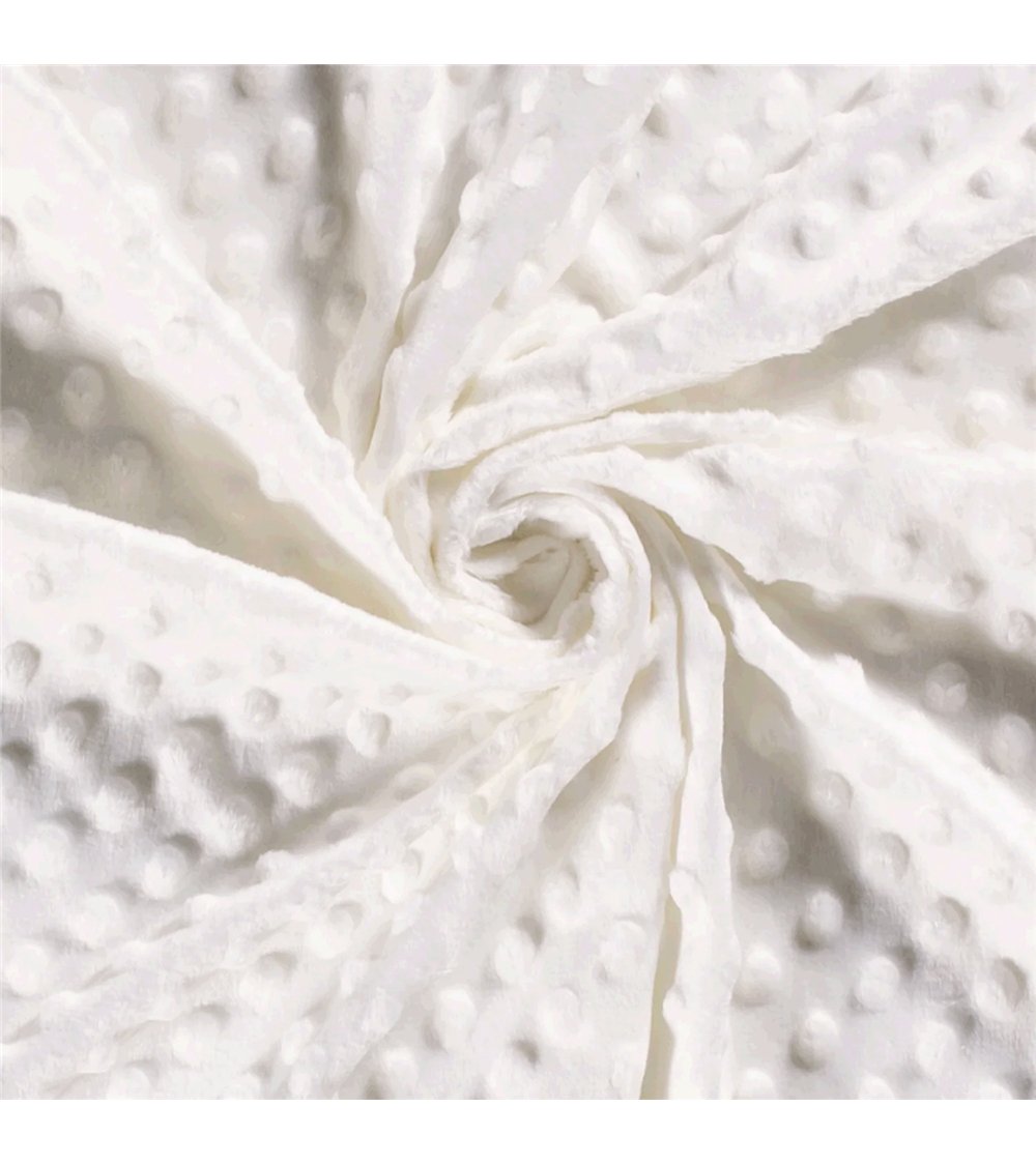 Coupon minky 50x140cm écru