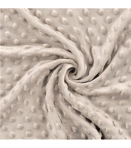 Coupon minky 50x140cm gris clair