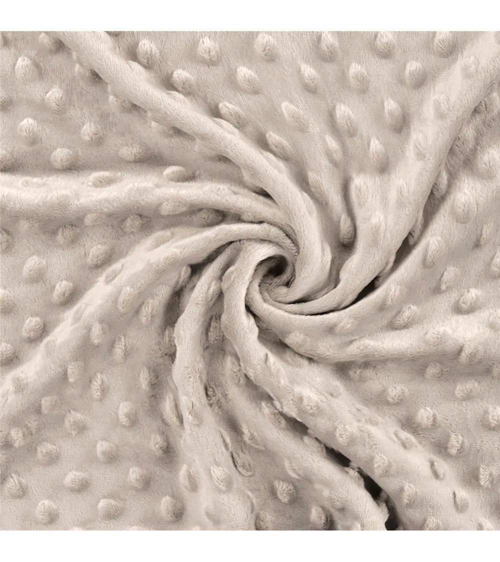 Coupon minky 50x140cm gris clair