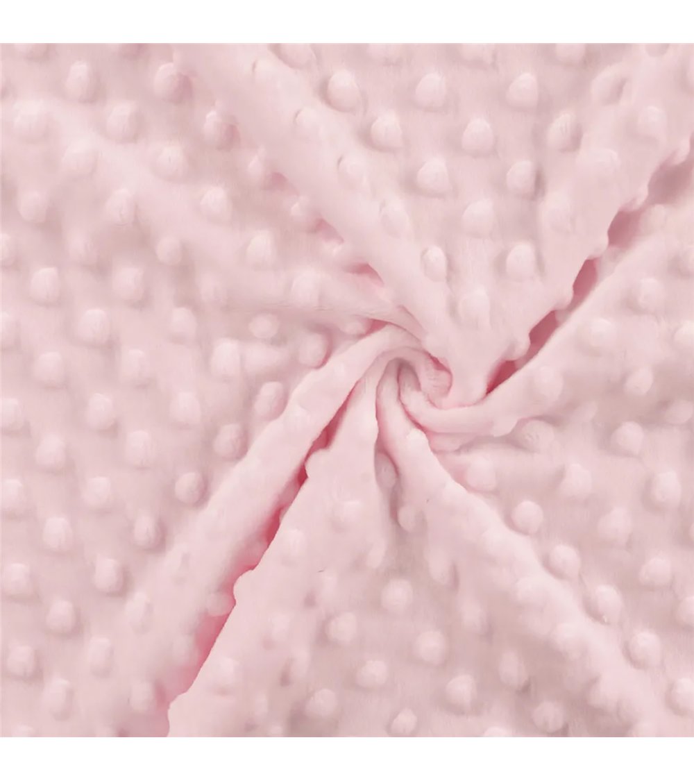 Coupon minky 50x140cm rose clair