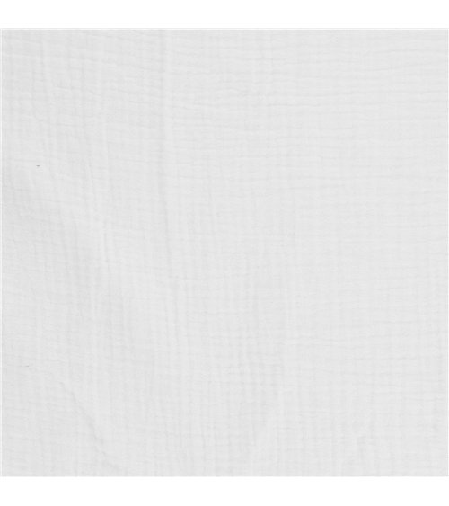 Coupon double gaze 138x100cm blanc