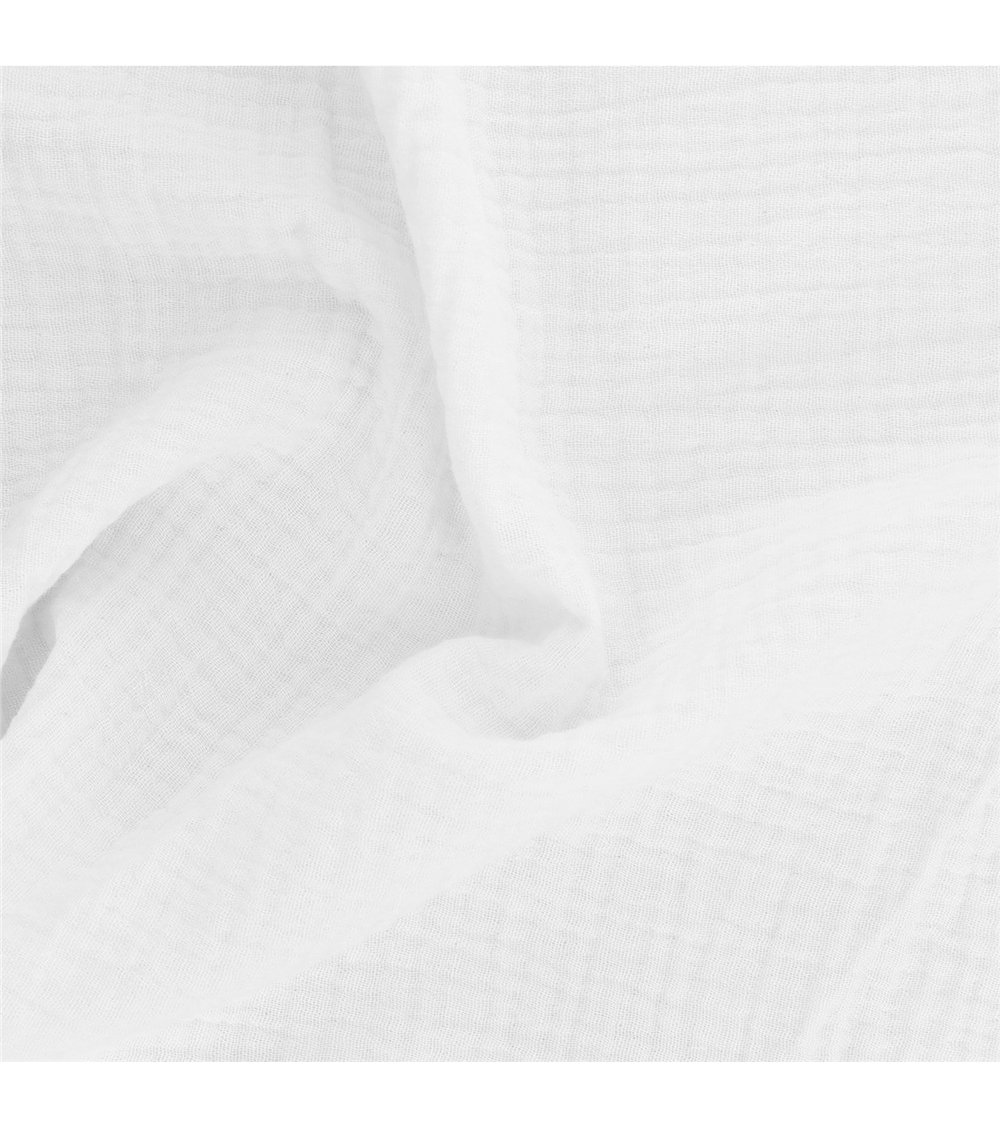 Coupon double gaze 138x100cm blanc
