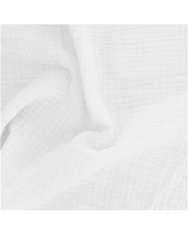 Coupon double gaze 138x100cm blanc