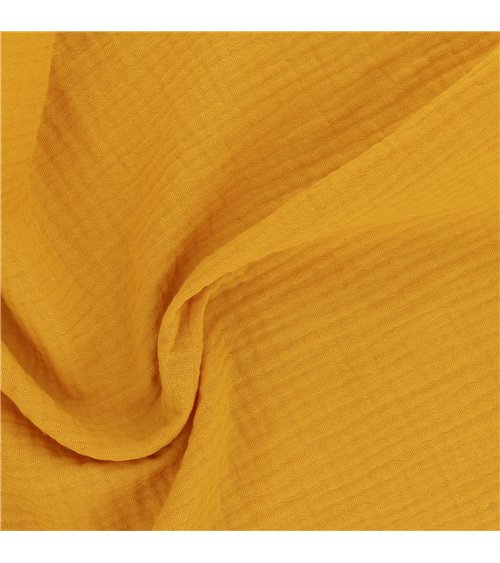 Coupon double gaze 138x100cm safran